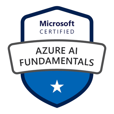 Microsoft Certified: Azure AI Fundamentals badge